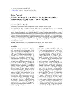 Case Report Simple strategy of anesthesia for the neonate with