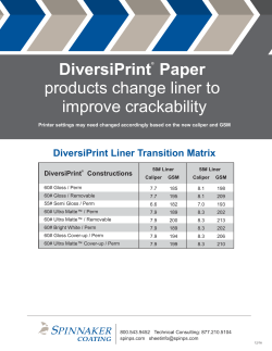 DiversiPrint Liner Transition Matrix
