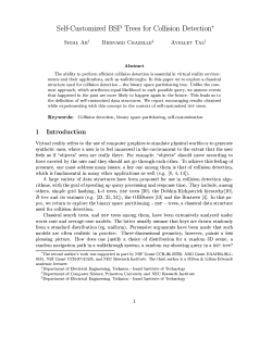 Self-Customized BSP Trees for Collision Detection