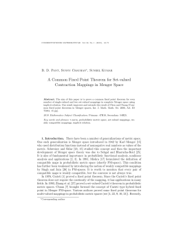 A Common Fixed Point Theorem for Set
