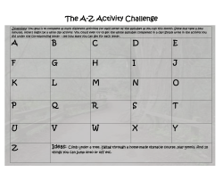 The A-Z activity challenge