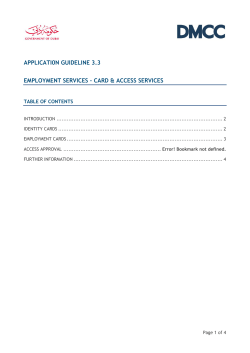 applicati0n guideline 3.3 employment services – card