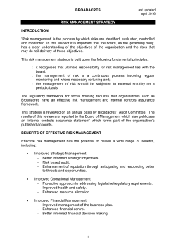 Risk-Management Strategy - Broadacres Housing Association