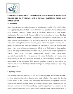 Role of Women in electorial Process