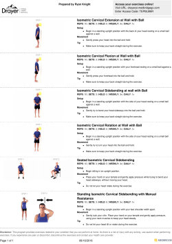 Isometric Cervical Extension at Wall with Ball Isometric Cervical