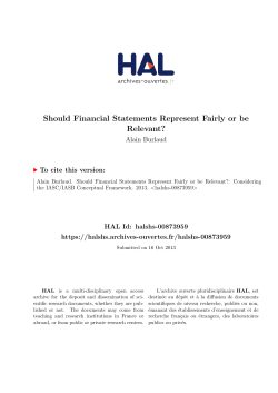 Should Financial Statements Represent Fairly or be Relevant?