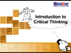 07. Critical thinking