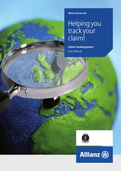 Claims Tracking System User Guide