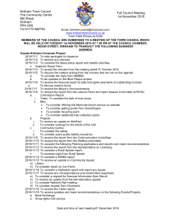 November - Kirkham Town Council