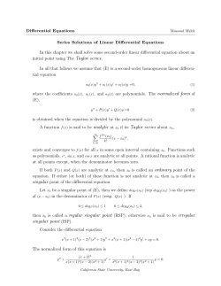 (RSP), otherwise x0 is said to be irregular singular point