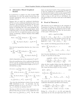 A Alternative Mixed Graphical Models B Proof of Theorem 1