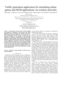 Traffic generation application for simulating online games