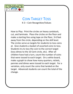 coin target toss - Finance in the Classroom
