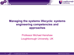 systems engineering competencies and approaches