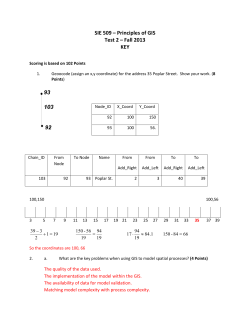 SIE 509 * Principles of GIS