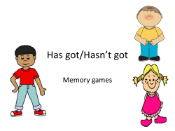 Has got / Hasn`t got Memory games