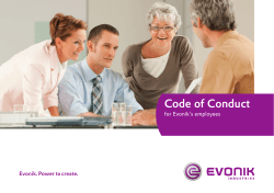 code of conduct - Evonik Industries