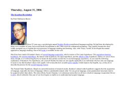 Understanding Stephen Krashen`s Affective Filter Hypothesis