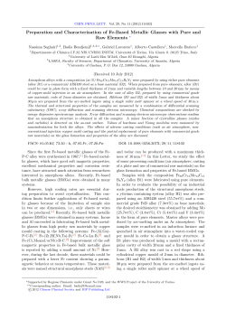 Preparation and Characterization of Fe-Based