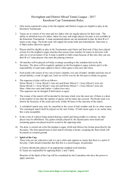hovingham and district league