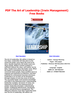 PDF The Art of Leadership (Irwin Management)