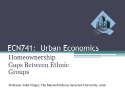 Homeownership Gaps - Syracuse University
