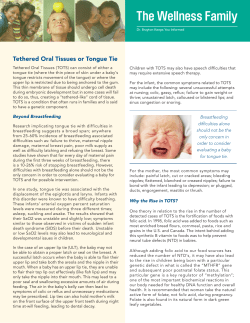 Tethered Oral Tissues or Tongue Tie