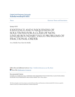 existence and uniqueness of solutions for a class of non