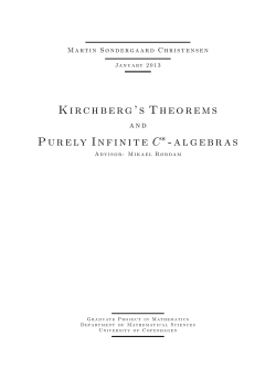 Kirchberg`s Theorems Purely Infinite C