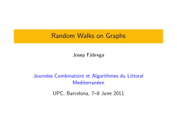 Random Walks on Graphs