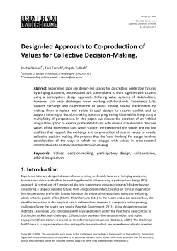 Design-led Approach to Co-production of Values for Collective
