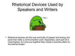Nine Rhetorical Devices Used by Speechwriters
