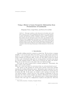 Using a Robot to Learn Geometric Information