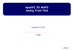 ApselVI 3D MAPS Analog Front-End
