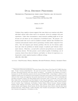 Dual Decision Processes
