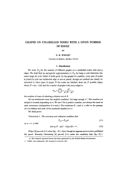 Graphs on unlabelled nodes with a given number of edges