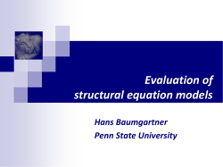 Evaluating structural equation models - Personal.psu.edu