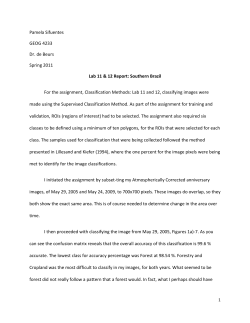 Pamela Sifuentes GEOG 4233 Dr. de Beurs Spring 2011 Lab 11