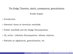 sketch, consequences, generalizations Aroldo Kaplan Introduction