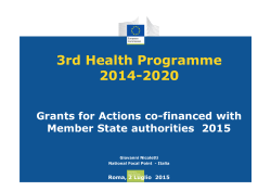 3rd Health Programme 2014-2020