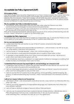 School Filtering Policy Template