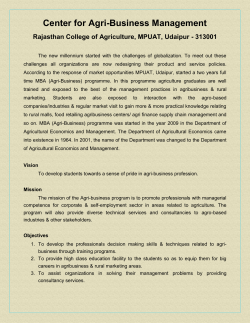 Center for Agri-Business Management