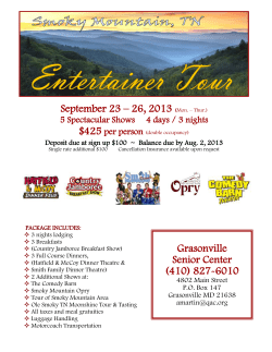 September 23 – 26, 2013 (Mon. – Thur.) 5 Spectacular Shows 4