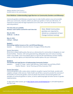 Free Webinar: Understanding Legal Barriers to Community Gardens