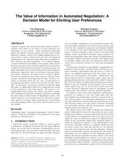 The Value of Information in Automated Negotiation: A