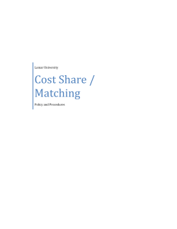 Cost Share / Matching