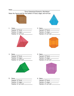 Name Three Dimensional Geometry Worksheet Name the figures