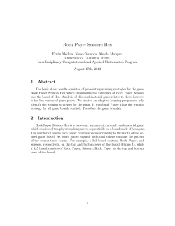 Rock Paper Scissors Hex