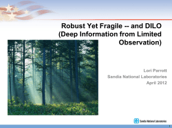 Robust Yet Fragile -- and DILO