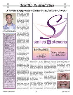 A modern Approach to Dentistry at Smiles by Stevens